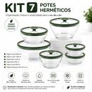 Kit 7 Potes Herméticos de Vidro VivaLar Fresh