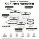 Kit 7 Potes Herméticos de Vidro VivaLar Fresh